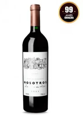 Domínio Del Plata Nosotros 2015 Mendoza, 99 Pntos, 18 meses em barricas de carvalho francês.