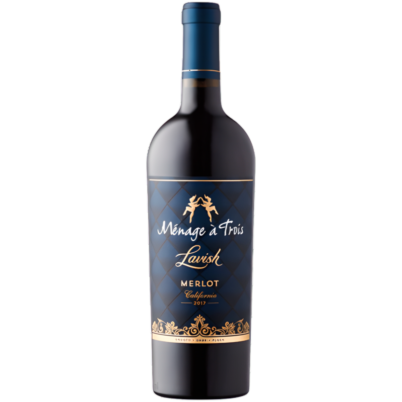 Vinho Tinto Ménage à Trois Lavish Merlot 2017 Califórnia Estados Unidos