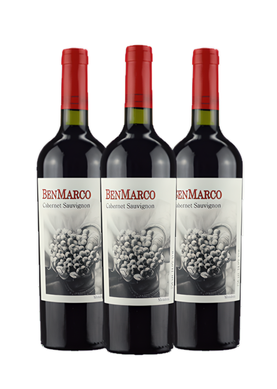 Kit Degustação Vertical BenMarco Cabernet Sauvignon Susana Balbo 2015 2016 2017 96 Pontos
