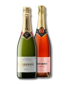 Kit Cava Codorníu Clásico Brut e Rosé Espumantes Espanhois 750ml- 2 Garrafas