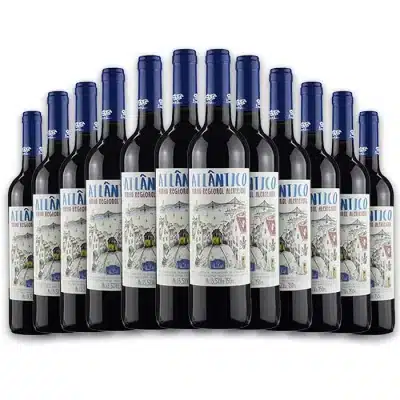 Vinho Tinto Portugês Atlântico Pack com 12 Garrafas Pague 11. Região de Alentejo Uvas Alicante Bouschet, Trincadeira, Aragonez