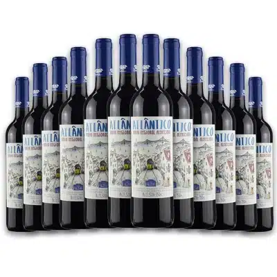Vinho Tinto Portugês Atlântico Pack com 12 Garrafas Pague 11. Região de Alentejo Uvas Alicante Bouschet, Trincadeira, Aragonez