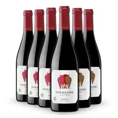 Kit Vinho Espanhol 100% Orgânico Real Compañia Folklore 2019 Caixa com 06 Garrafas 750ml