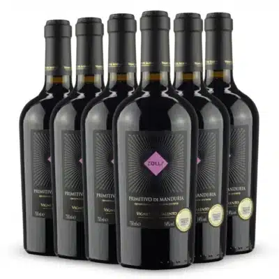 Vinho Italiano Zolla Primitivo di Manduria 2017 750ml Pack com 06