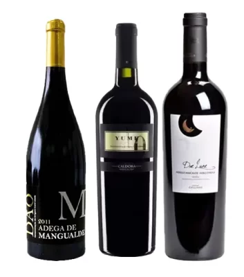 Pack com: 01 Due Lune Nerello Mascalese Nero D'avola IGT 01 Caldora Yume Montepulciano D'Abruzzo 2011 750ml 01 Adega de Mangualde Dão 750ml