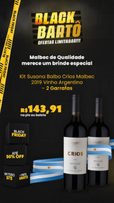 Kit Susana Balbo Crios Malbec 2019 Vinho Argentino – 2 Garrafas
