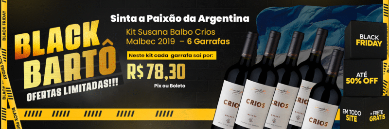 Black Friday Kit Susana Balbo Crios Malbec 2019 Vinho Argentino – 6 Garrafas