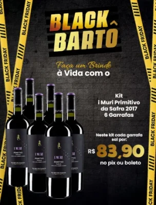 Black Friday Kit i Muri Primitivo da Safra 2017 - 6 Garrafas