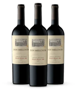 kit vinho Don Melchor 2018 Cabernet Sauvignon100 Pontos – 3 Garrafas