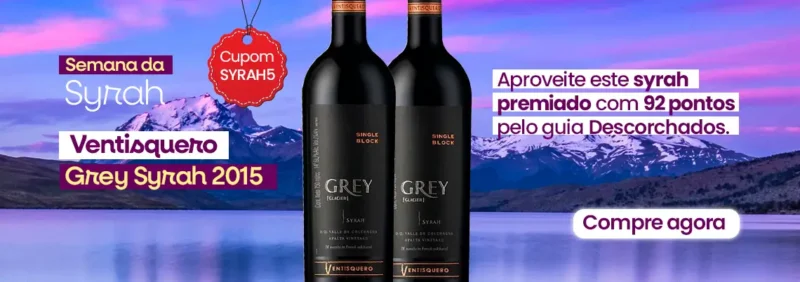 Vinho Tinto Ventisquero Grey Syrah 2015 Valle del Maipo Chileno 92 Pontos