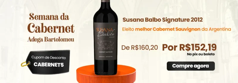 Vinho Tinto Susana Balbo Signature Cabernet Sauvignon 2012 Argentina Premiado 95 pts Descorchados