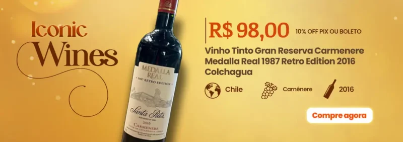 Vinho Tinto Gran Reserva Carmenere Medalla Real 1987 Retro Edition 2016 Colchagua1140x402