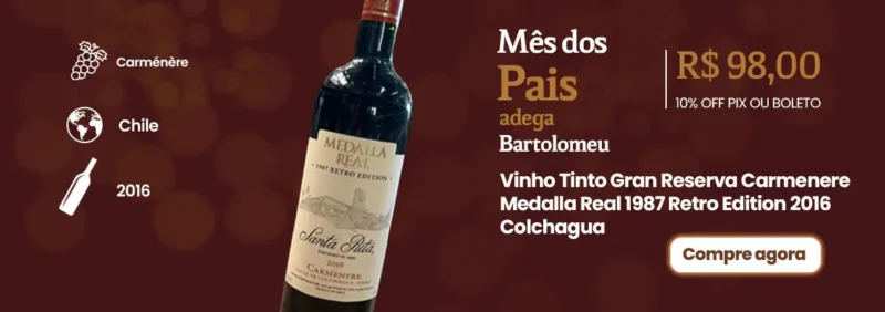 Vinho Tinto Gran Reserva Carmenere Medalla Real 1987 Retro Edition 2016 Colchagua1140x402