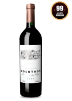 Vinho Tinto Domínio Del Plata Nosotros 2015 Mendoza, 99 Pontos, 18 meses em barricas de carvalho francês.
