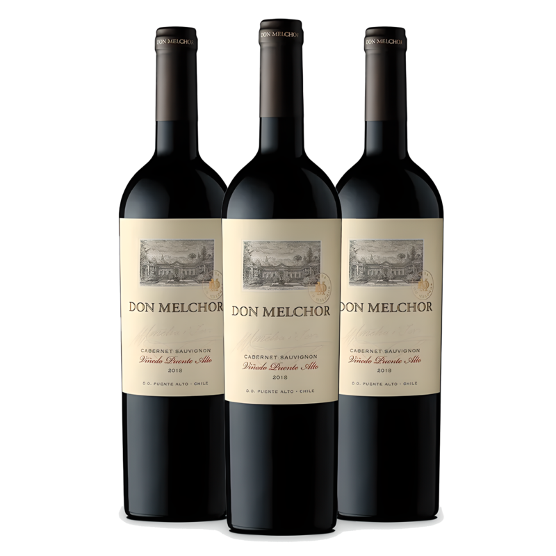 Kit Don Melchor 2018 Cabernet Sauvignon 100 Pontos- 3 Garrafas