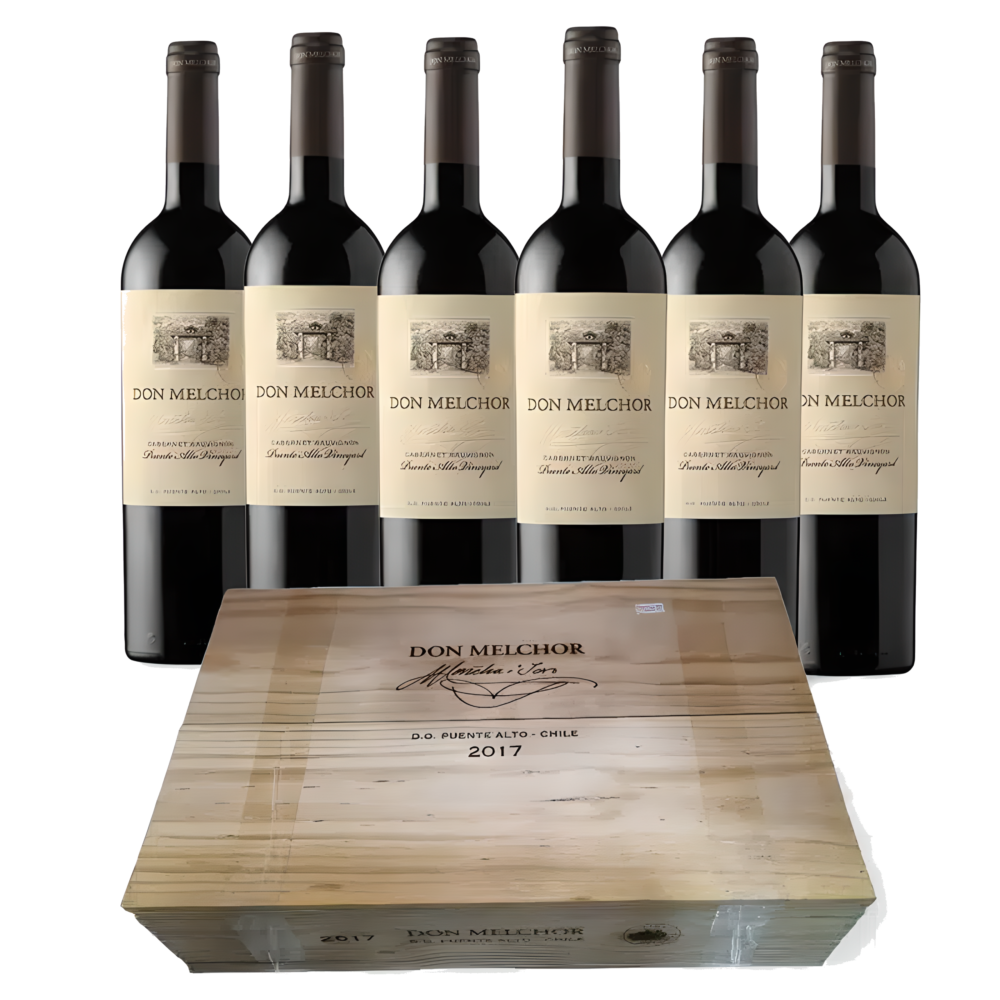 Kit Don Melchor Cabernet Sauvignon 2017 Caixa de Madeira- 6 Garrafas