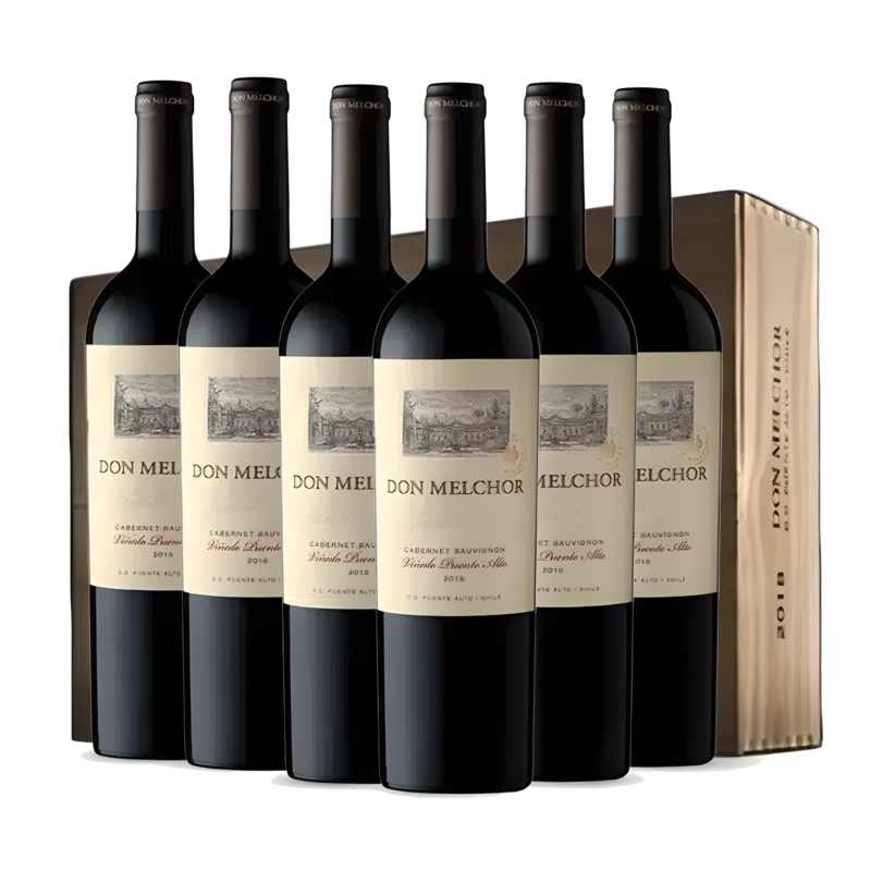 100 Pontos 2018 Don Melchor Cabernet Sauvignon Caixa de Madeira com 6 unidades