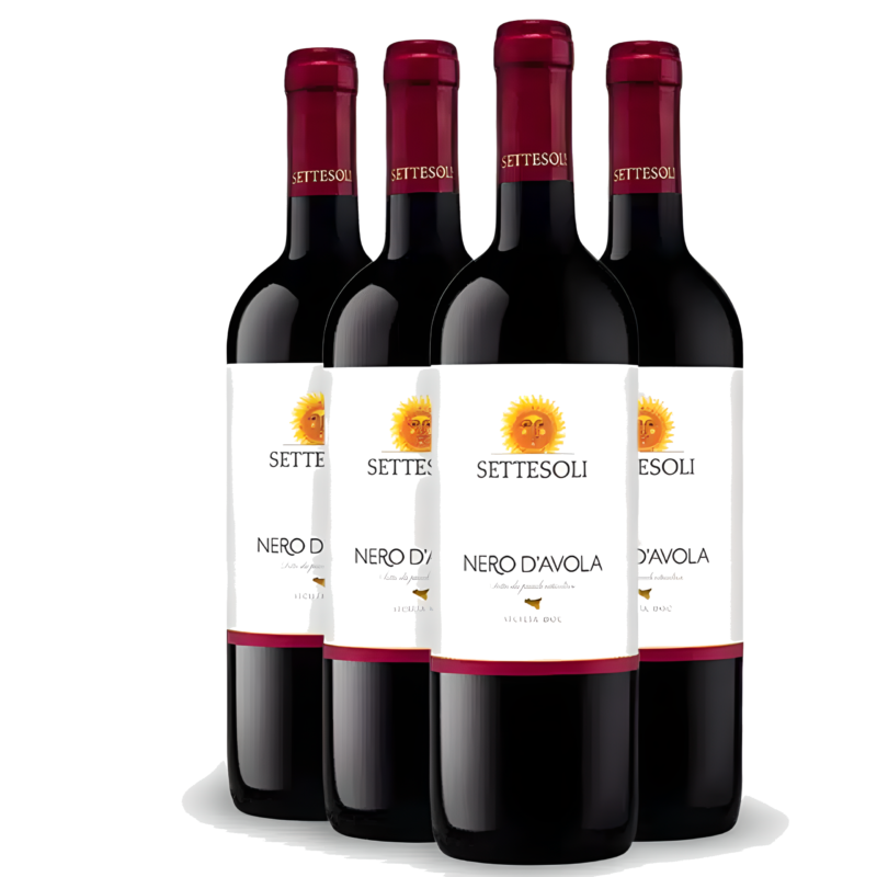 Kit Vinhos Italianos Settesoli Nero D’avola 2015 Sicilia 4 garrafas