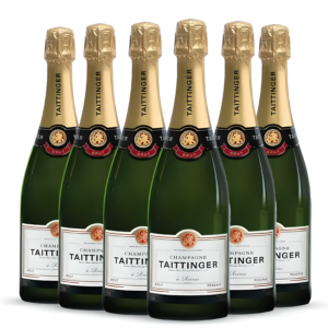 Kit Champagne Francês Taittinger Brut Réserve 750ml - 6 Garrafas