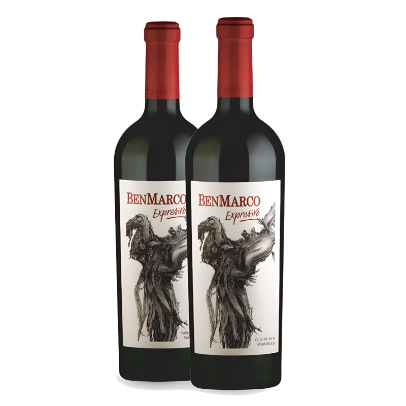 Kit Susana Balbo BenMarco Expresivo Malbec Mendoza Safra 2017- 2 Garrafas