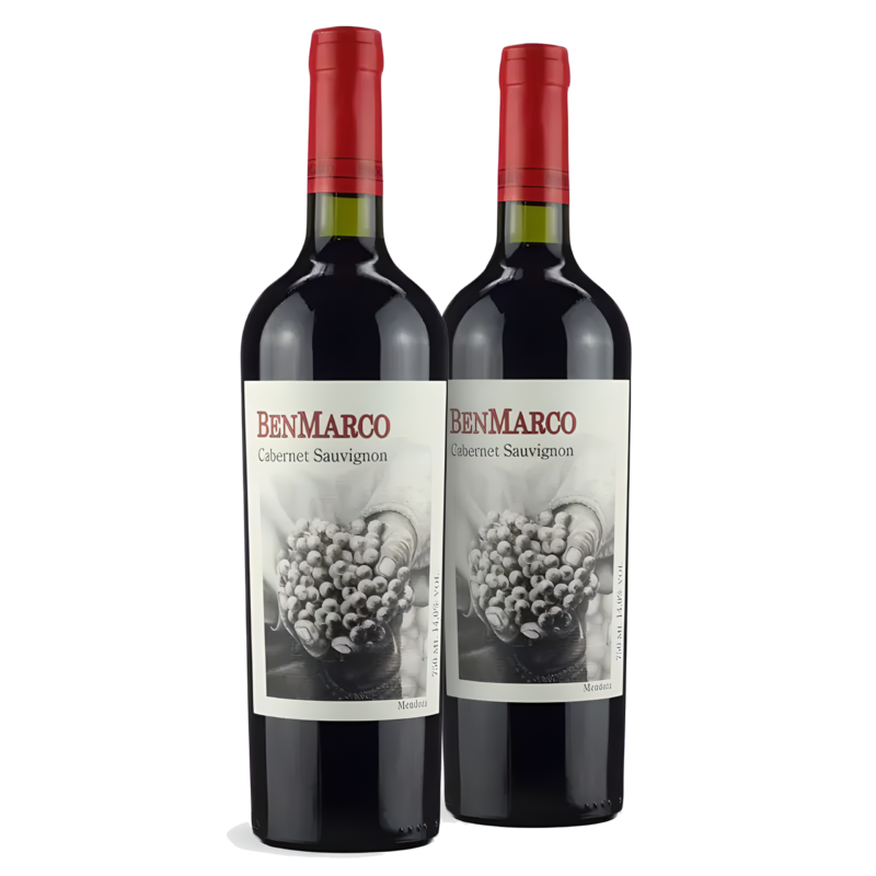 Kit com 2 Vinhos Argentino BenMarco Cabernet Sauvignon Susana Balbo Mendoza 2015 (Vinho da Argentina 96 Pontos, 11 meses em barricas de carvalho francês)