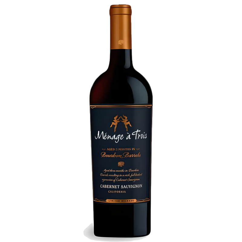 Vinho Tinto Ménage à Trois Bourbon Barrels Cabernet Sauvignon 2018 Califórnia