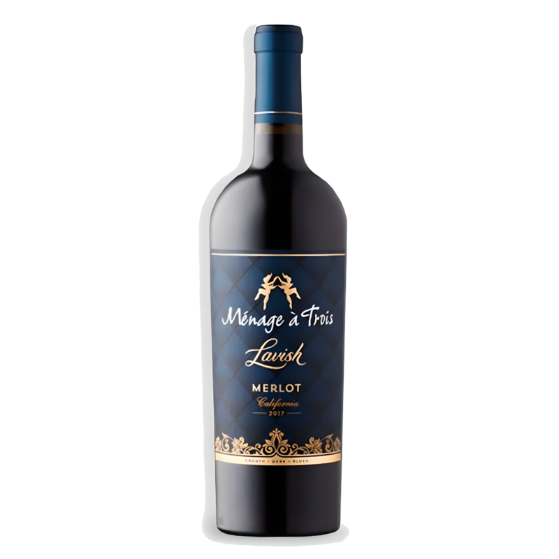 Vinho Tinto Merlot Ménage à Trois Lavish Merlot 2018. Califórnia