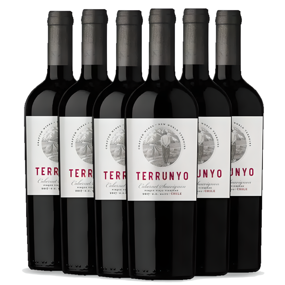 Vinho Chileno Terrunyo Cabernet Sauvignon 2017 Caixa de Madeira Original Valle del Maipo