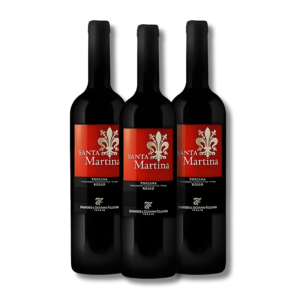 Kit Vinho Tinto Italiano Santa Martina Rosso IGT Toscana 2011 Safra Exclusiva  (Pague 2, Leve 3)