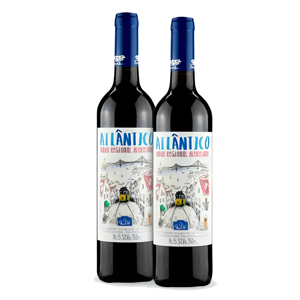 Kit Vinhos Tinto Português Atlântico Região de Alentejo Safra  2020- 2 Garrafas