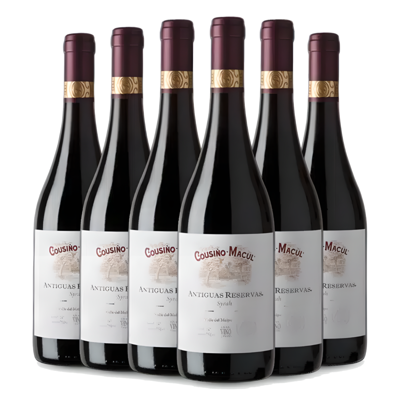 Kit Vinho Cousiño Macul Antiguas Reservas Syrah 2012 Valle del Maipo- 6 Garrafas