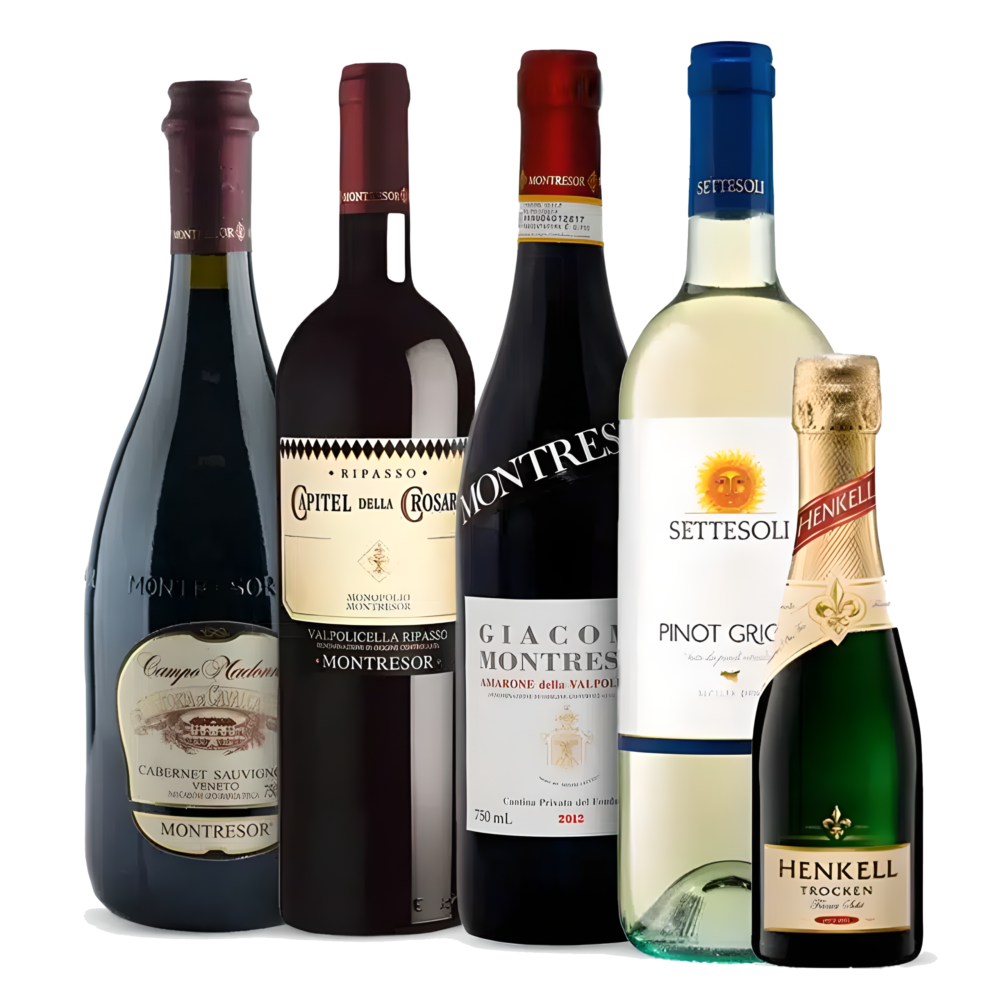 Vinhos Italianos Kit Especial Montressor Campo Madonna, Giacomo Amarone, Capitel Della Crossara e Settesoli Pinot Grigio