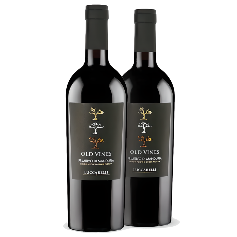 Vinhos Italianos Luccarelli Primitivo de Manduria Old Vines Puglia 2015 Pack Com 02 Unidades