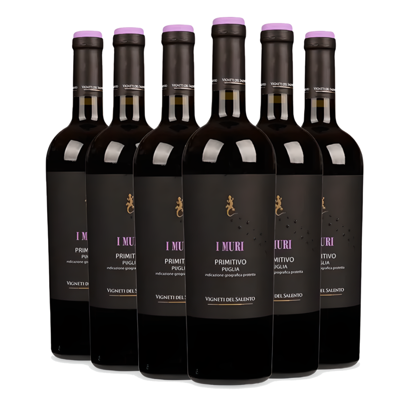 Kit i Muri Primitivo Vinho da Itália Safra - 6 Garrafas